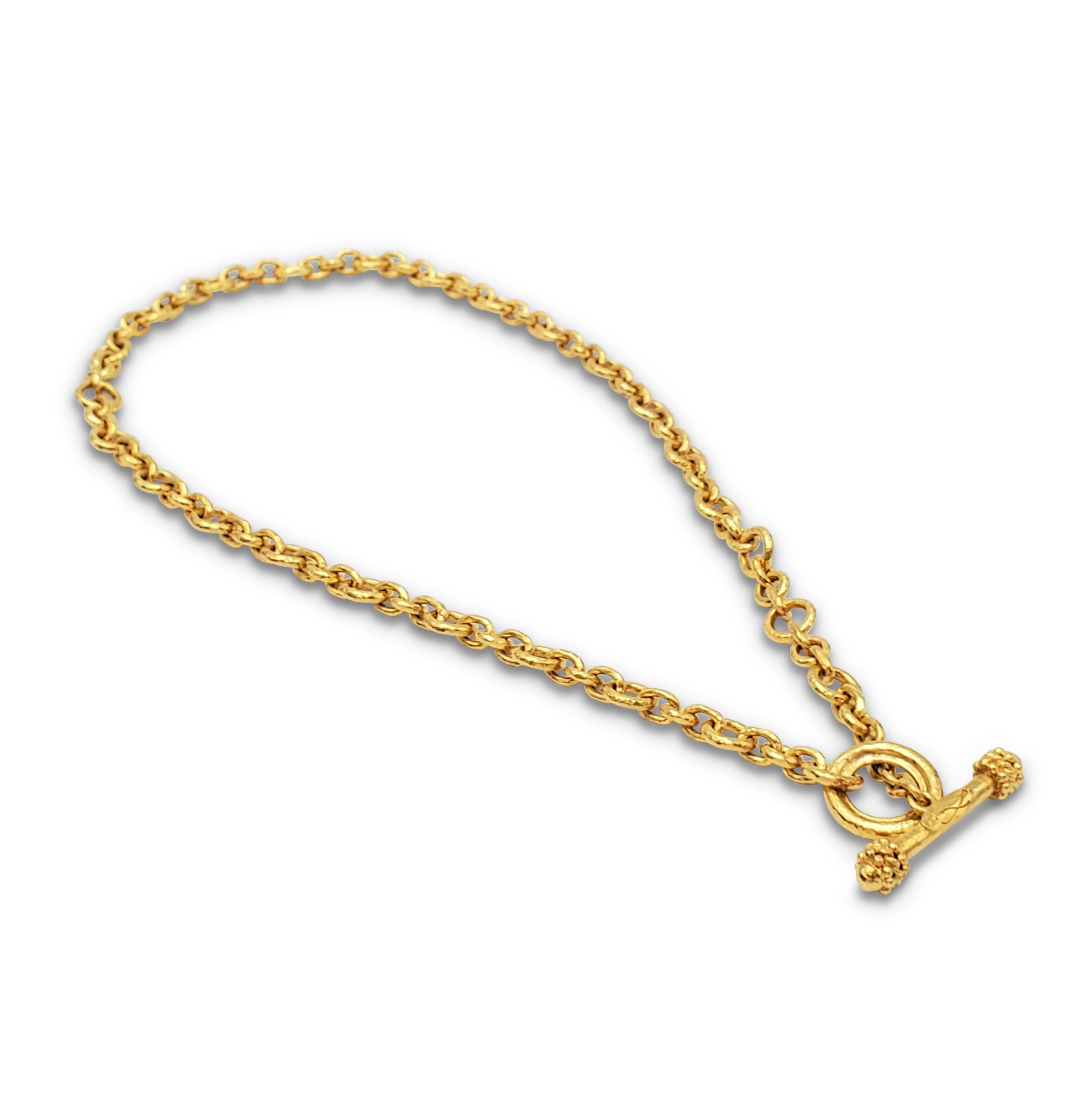 Women's or Men's Elizabeth Locke 19 Karat Gold Toggle Necklace