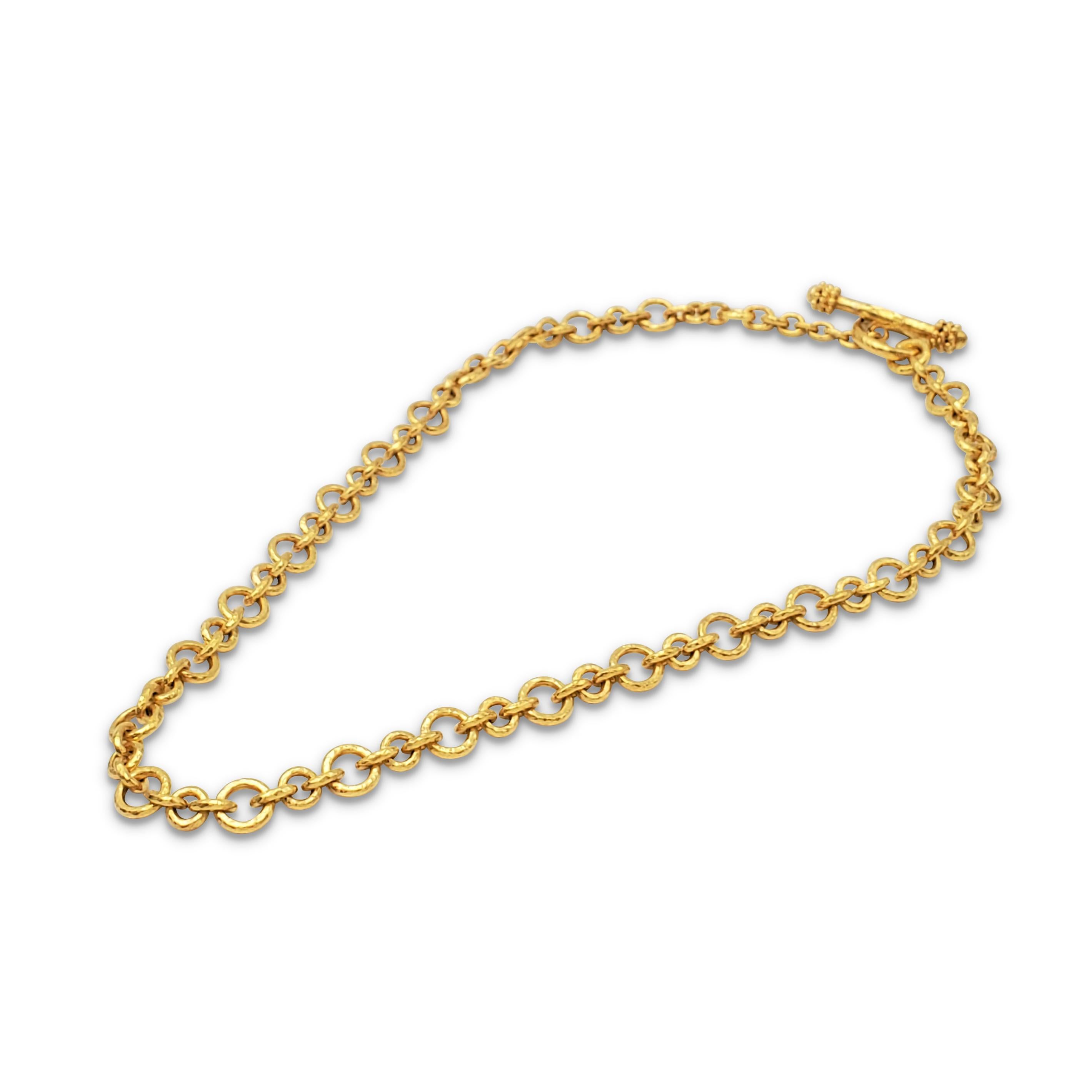 Elizabeth Locke 19 Karat Gold Toggle Necklace 1