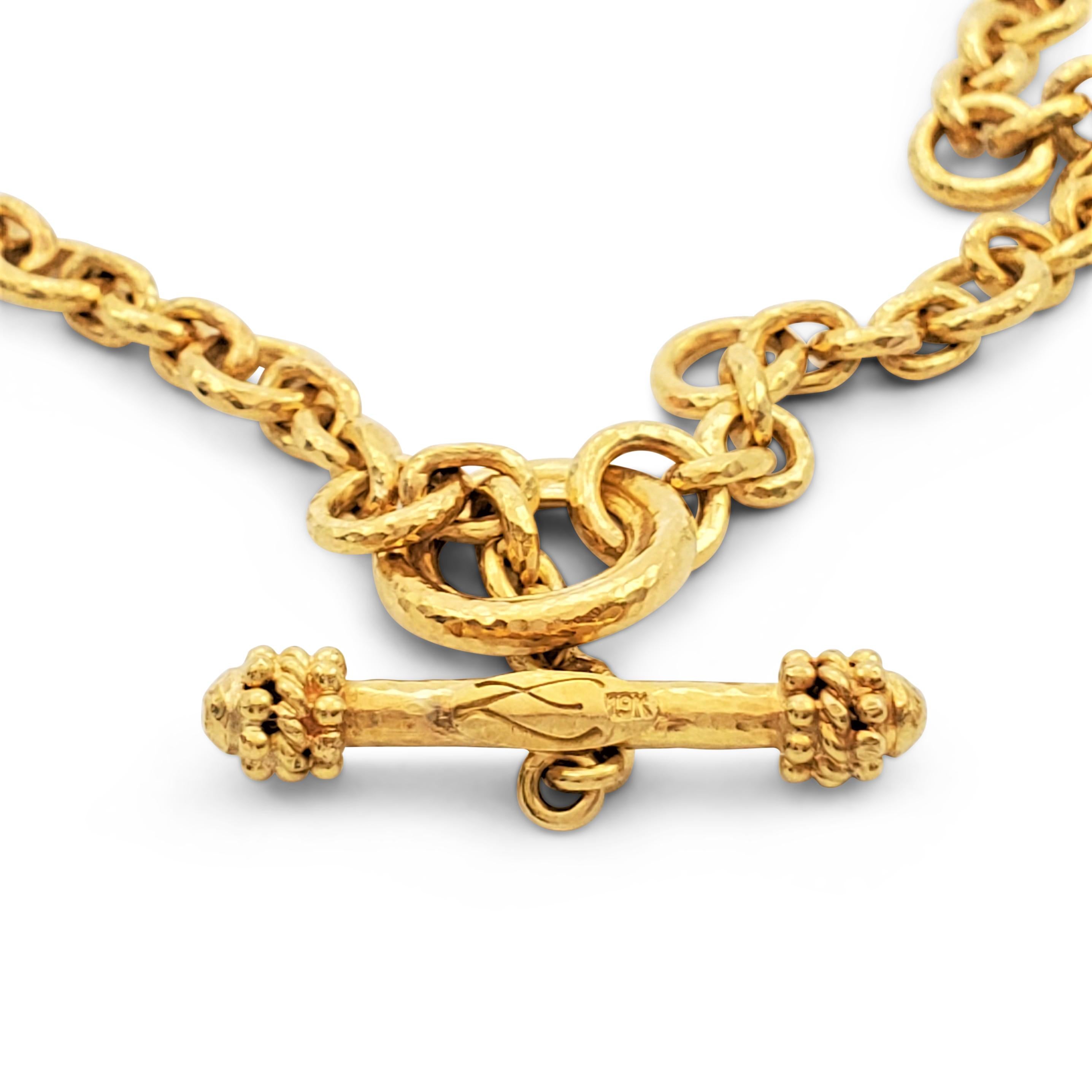Elizabeth Locke 19 Karat Gold Toggle Necklace 3