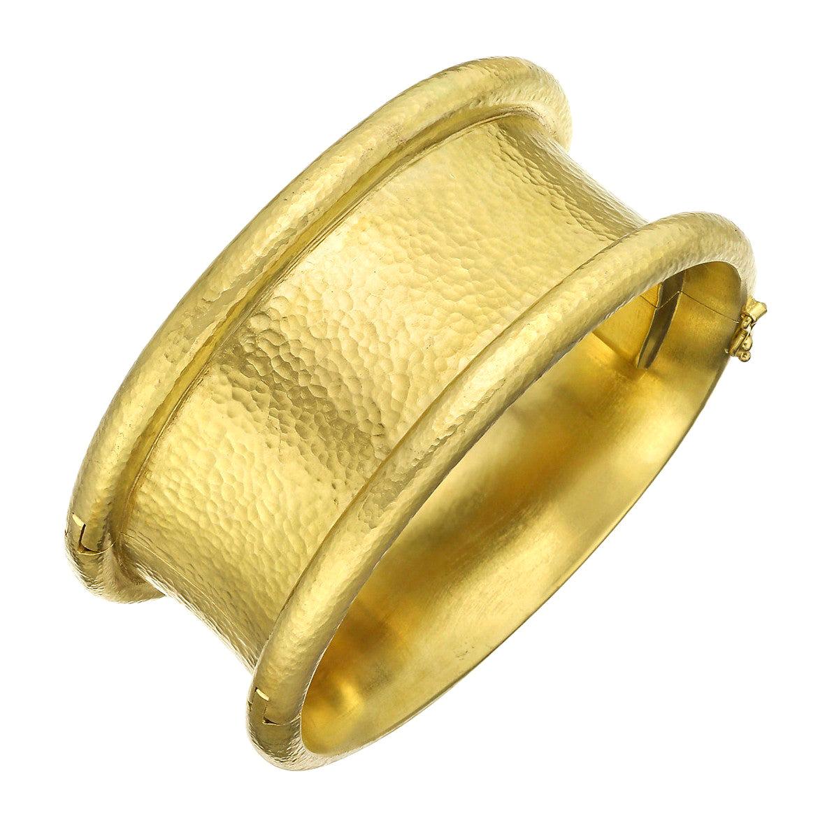 Elizabeth Locke 19 Karat Yellow Gold "Amulet" Cuff Bracelet