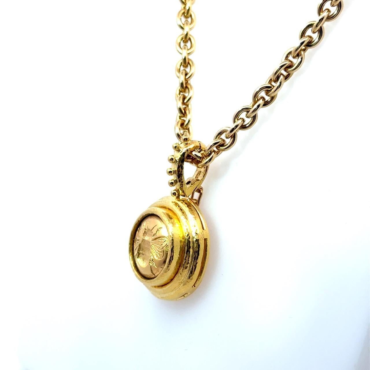 Pendentif abeille en or 19K d'Elizabeth Locke en vente 10
