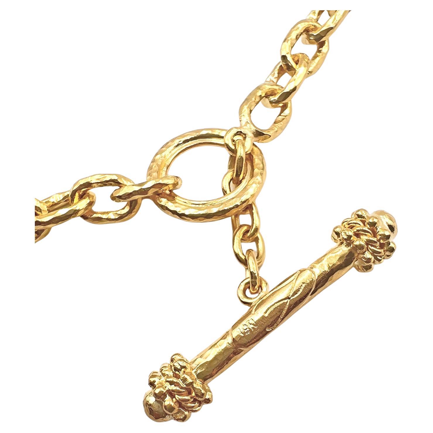 Elizabeth Locke 19 Karat Gold Lange Kette Orvieto Halskette (Moderne)