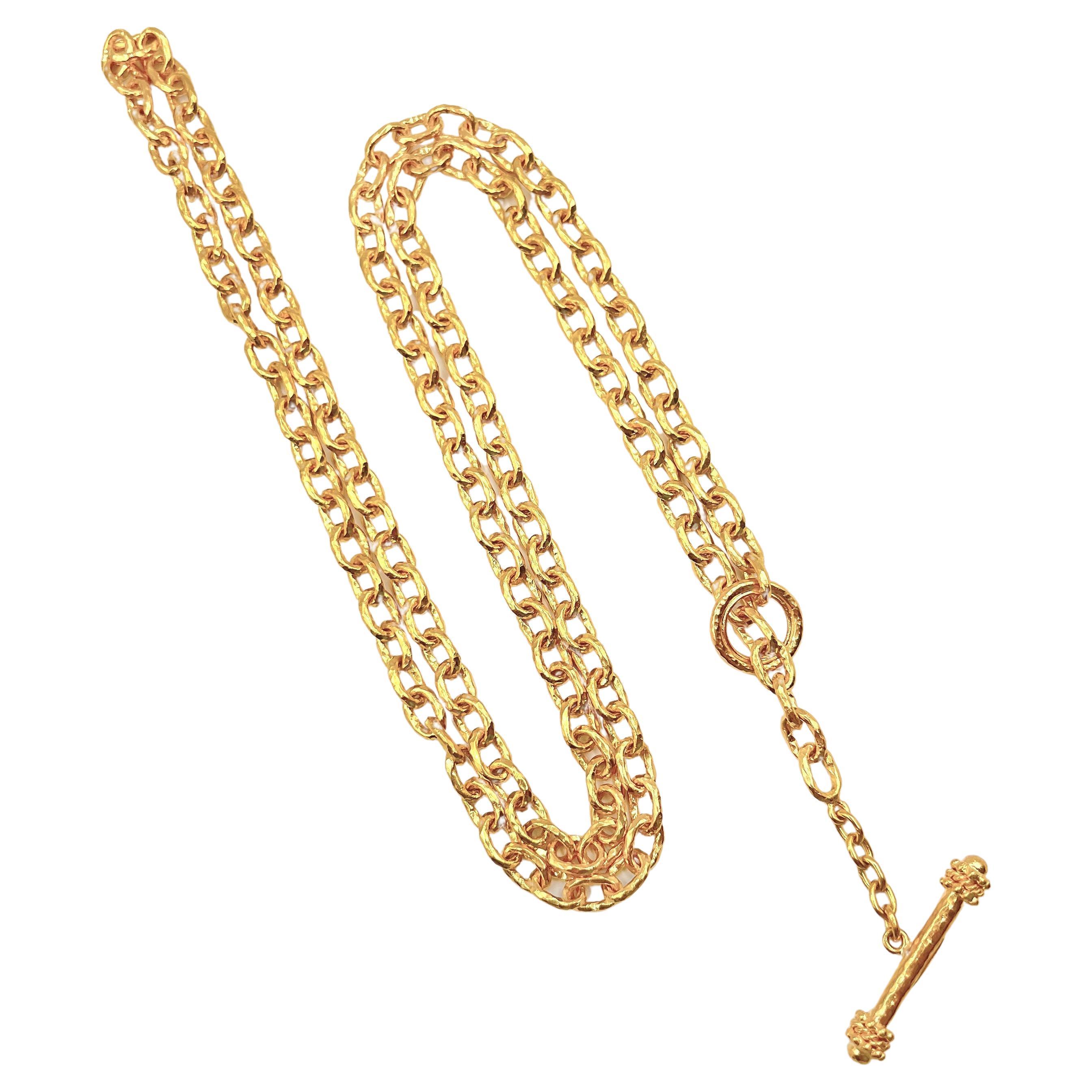 Elizabeth Locke 19 Karat Gold Lange Kette Orvieto Halskette Damen