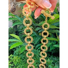 Elizabeth Locke 19k Gold Toggle Necklace