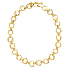 Elizabeth Locke 19k Gold Toggle Necklace
