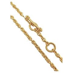 Elizabeth Locke 19k Yellow Gold Chain Necklace