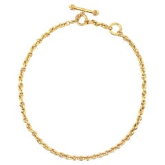 Elizabeth Locke 19k Yellow Gold Chain Necklace