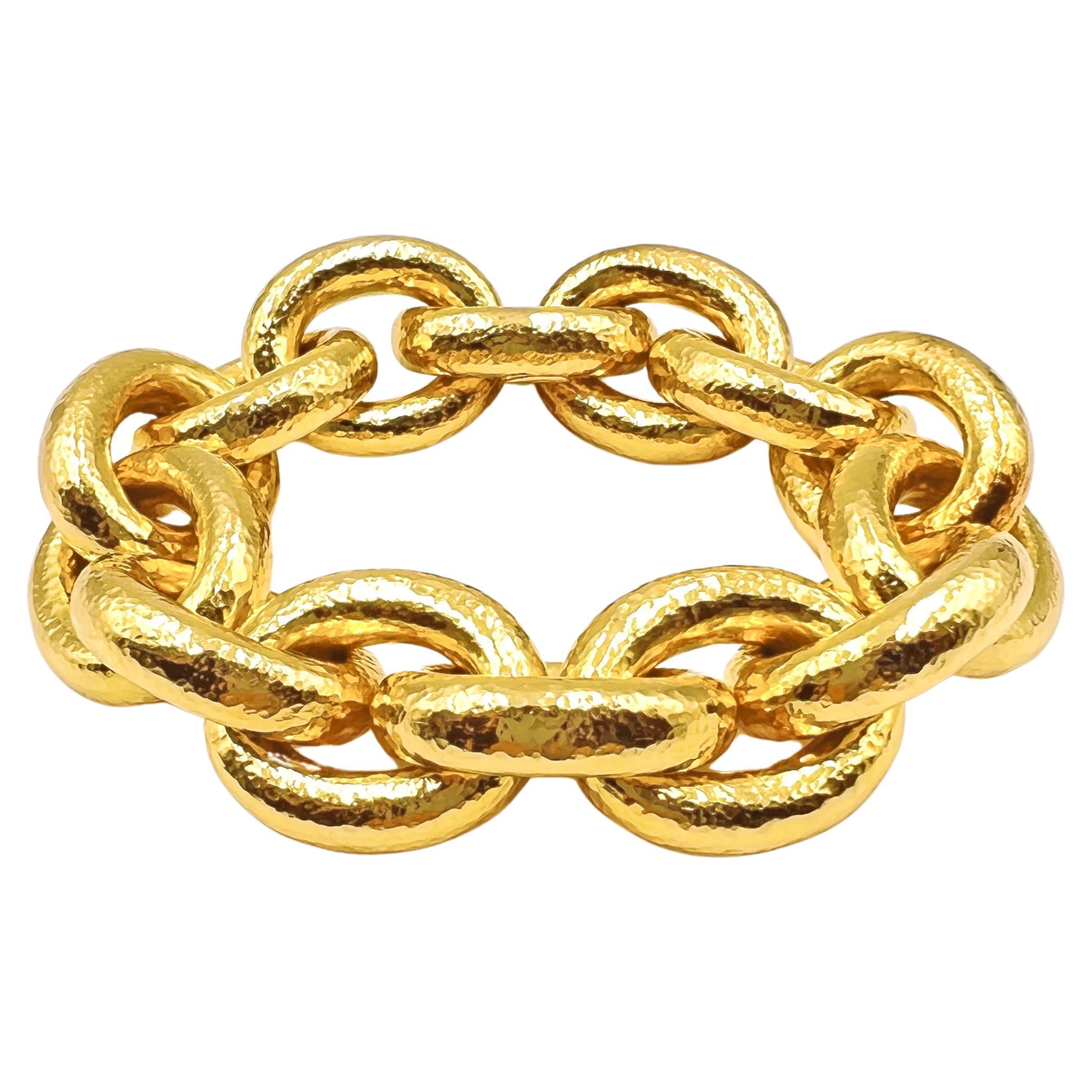 Elizabeth Locke 19k Yellow Gold Curb Link Bracelet 