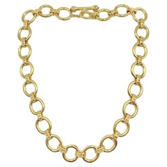 Used Elizabeth Locke 19k Yellow Gold Elba Link Necklace
