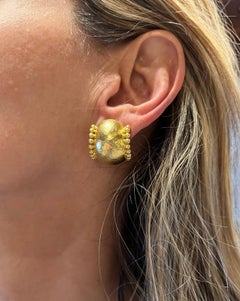 Elizabeth Locke 19k Yellow Gold 'Tivoli' Earrings