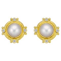 Elizabeth Locke - Orecchini con perle e diamanti in oro 19 carati
