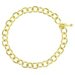 Elizabeth Locke 19kt Gold Oval Link Volterra Necklace