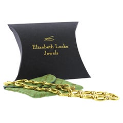 Elizabeth Locke - Collier à maillons lisses en or 19kt
