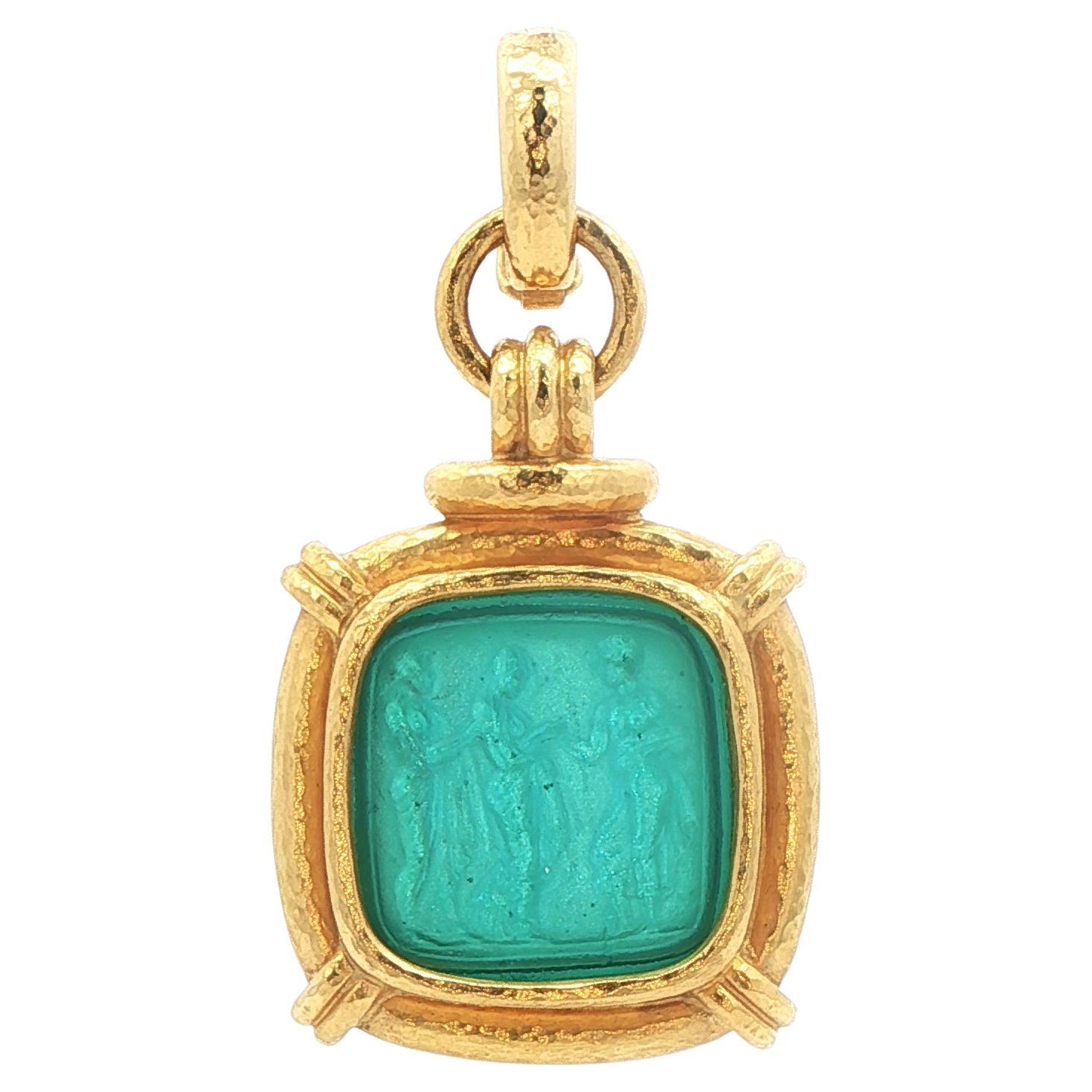 Elizabeth Locke 3 Graces Venetian Glass Pendant