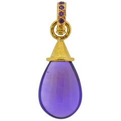 Elizabeth Locke Amethyst Gold Pendant Enhancer