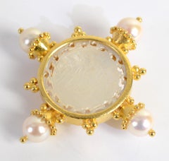 Elizabeth Locke Brooch with Ancient Chinese Gaming Token