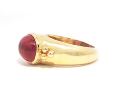 Elizabeth Locke Cabochon Tourmaline Ring
