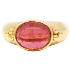 Elizabeth Locke Cabochon Tourmaline Ring