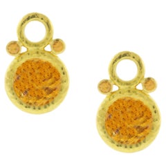 Elizabeth Locke Citrine and Spessartite Earring Charms