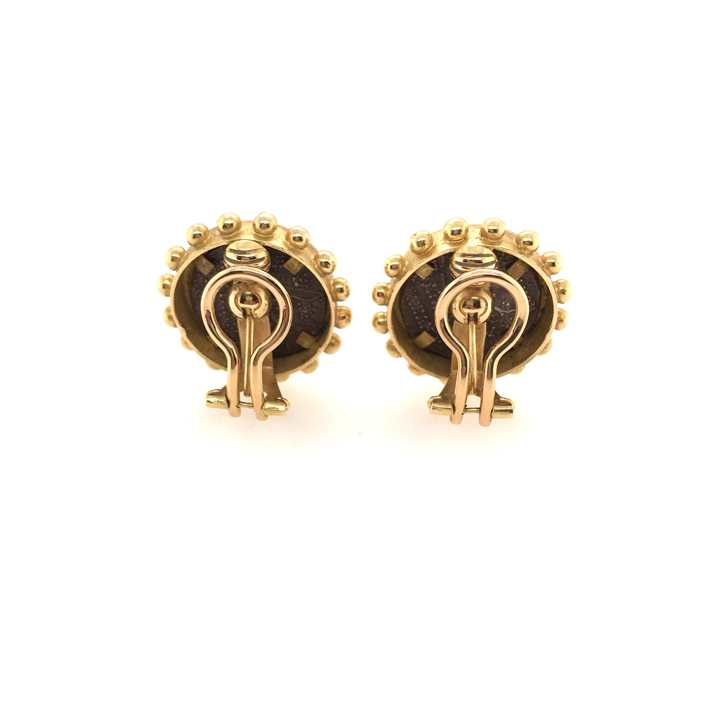 Elizabeth Locke Gold and Ancient Silver Coin Earrings In Excellent Condition In New York, NY