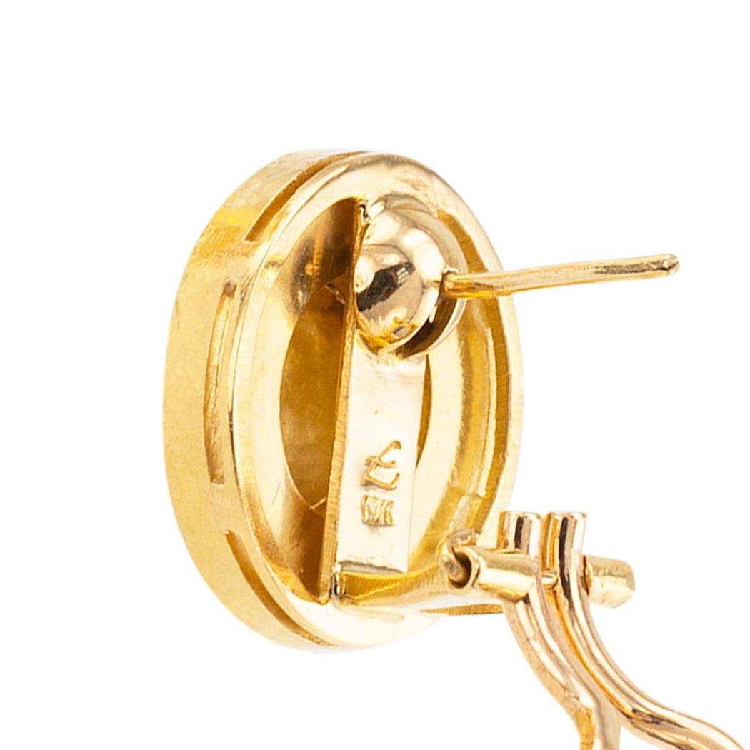 Women's Elizabeth Locke Gold Button Earrings