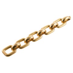 Elizabeth Locke Hammered Link Gold Bracelet