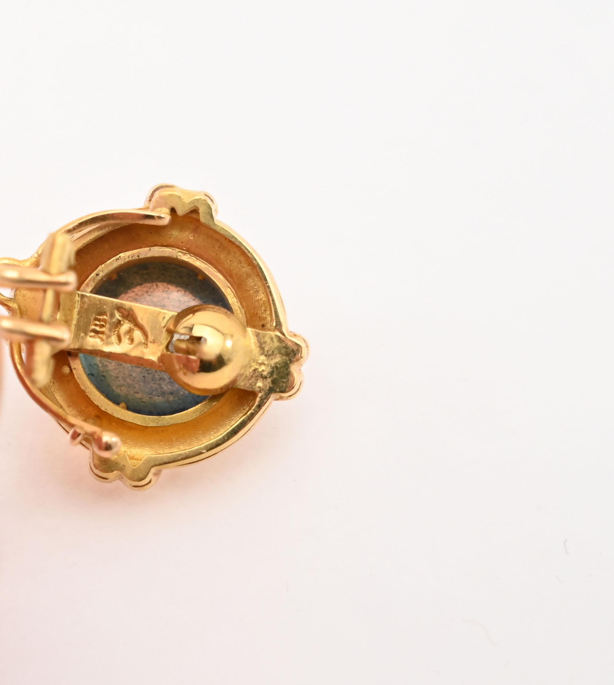 Orecchini di labradorite Elizabeth Locke in vendita 1