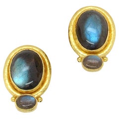 Elizabeth Locke Labradorite Earrings