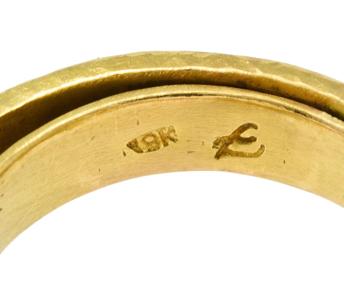 Elizabeth Locke Lemon Quartz 19 Karat Gold Gemstone Ring In Excellent Condition In Philadelphia, PA