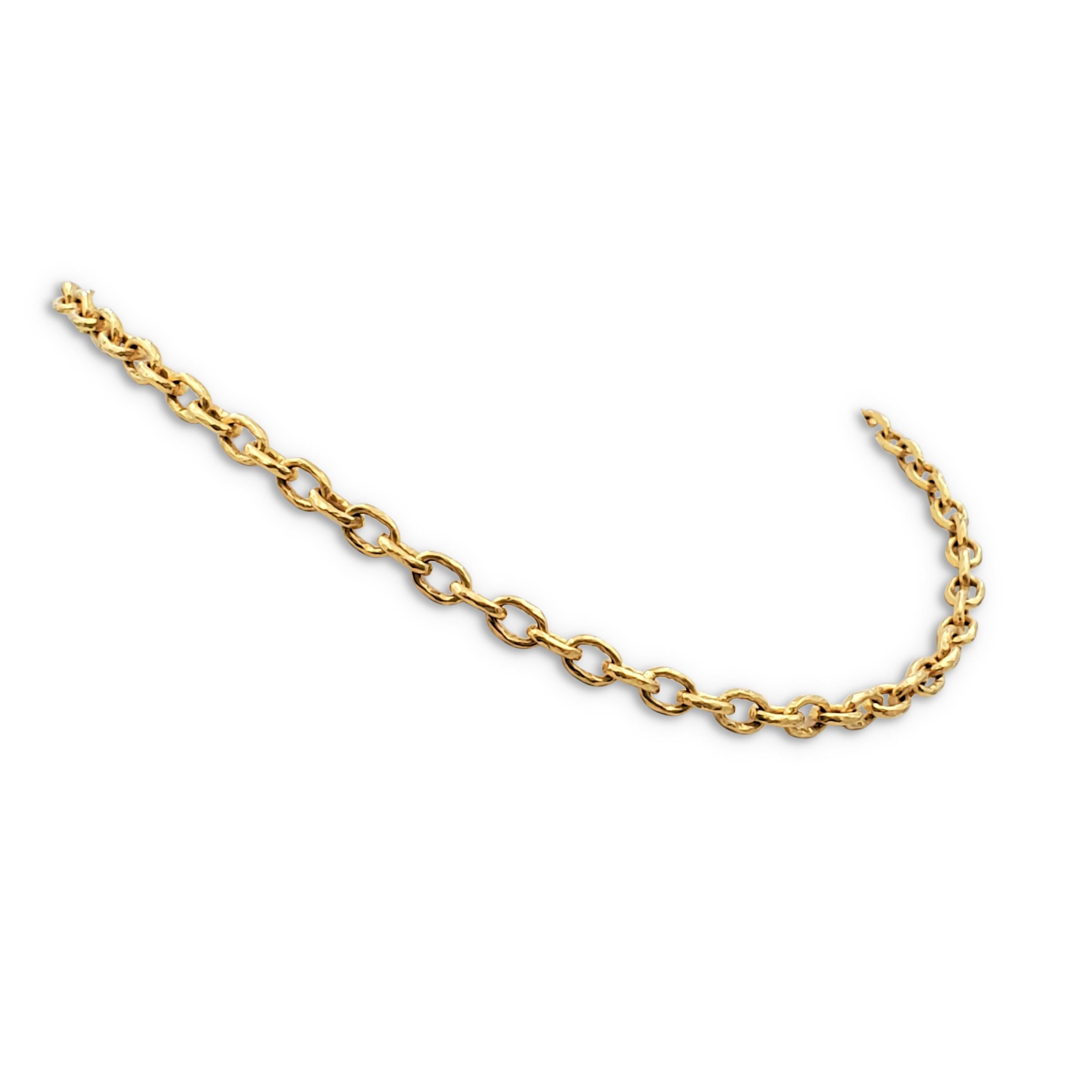 Women's Elizabeth Locke 'Orvieto' Hammered Link Necklace