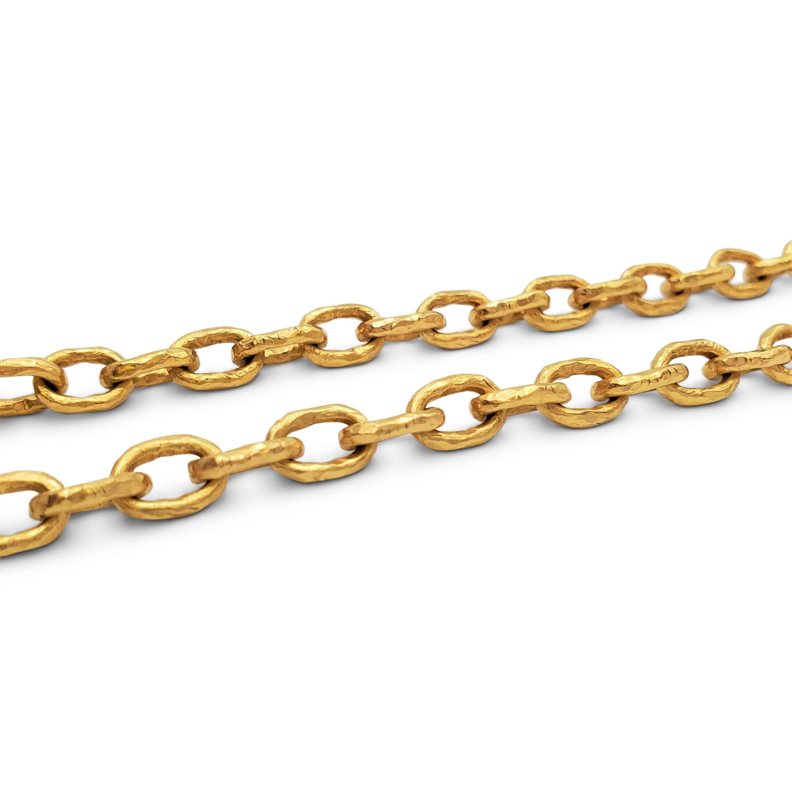 Elizabeth Locke 'Orvieto' Hammered Link Necklace 1