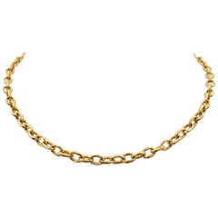 Elizabeth Locke 'Orvieto' Hammered Link Necklace