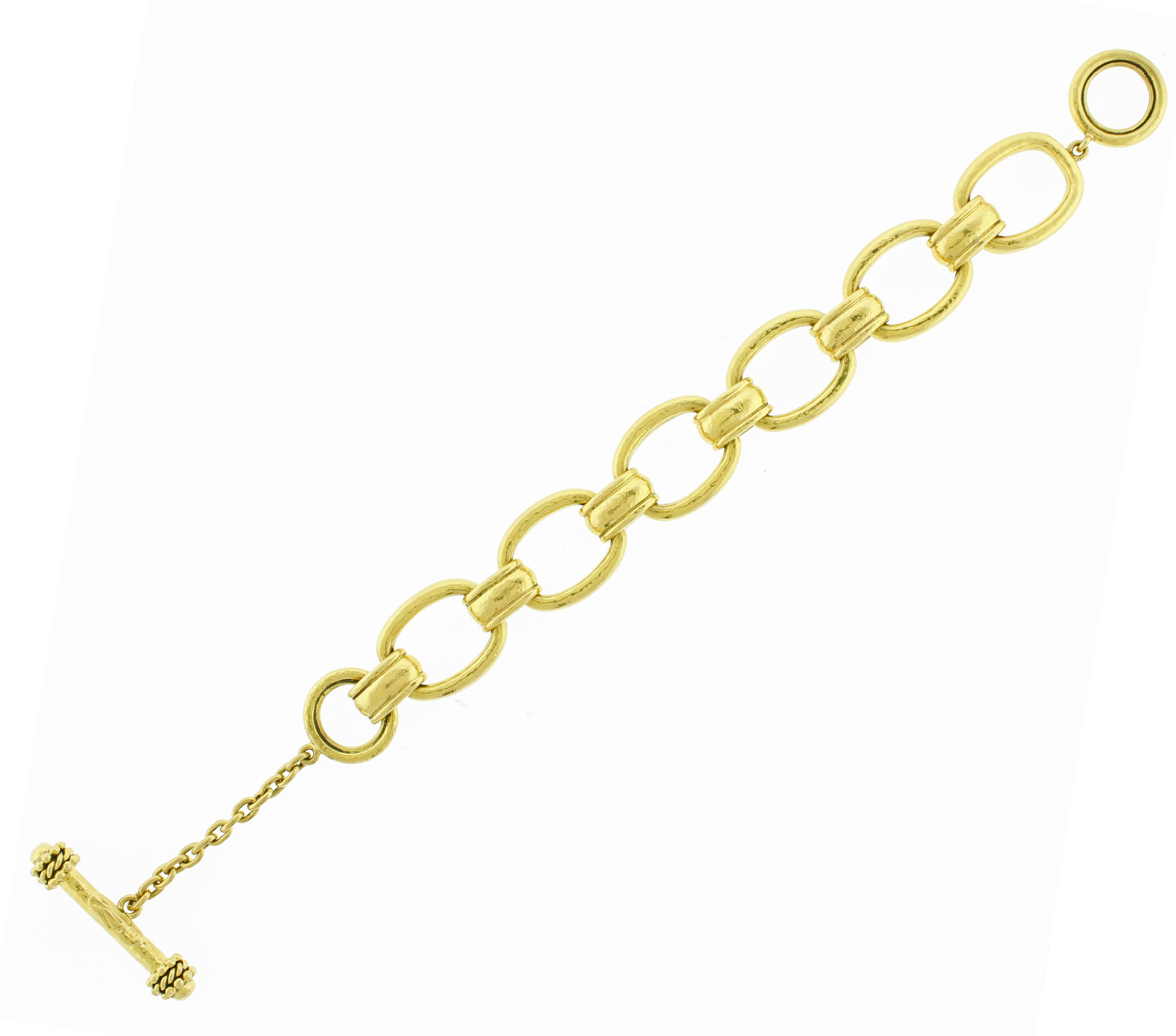 Bracelet ouvert à maillons ovales Elizabeth Locke Excellent état - En vente à Bethesda, MD