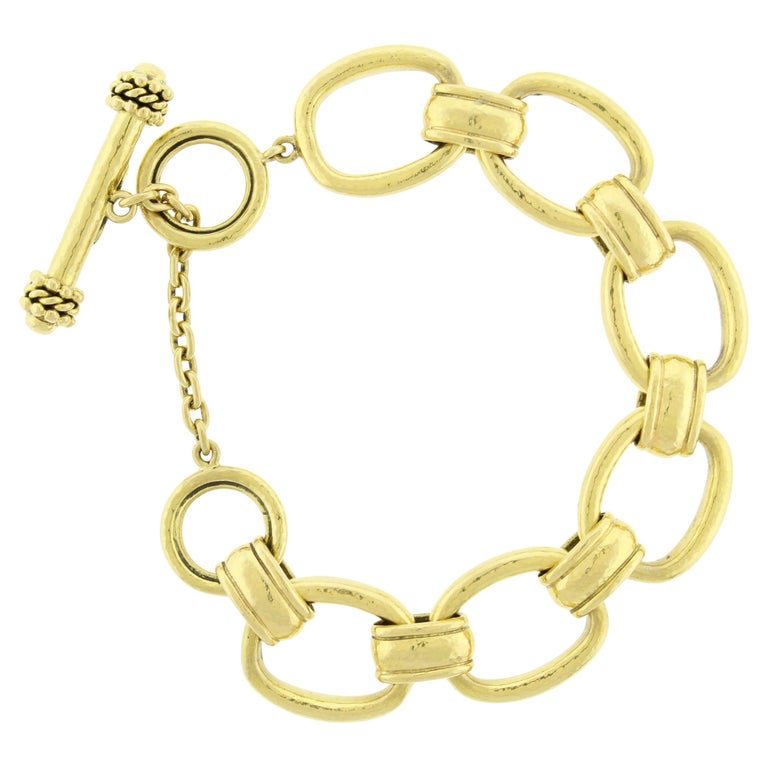 Open Link Gold Bracelet 440 For Sale on 1stDibs - Main Image