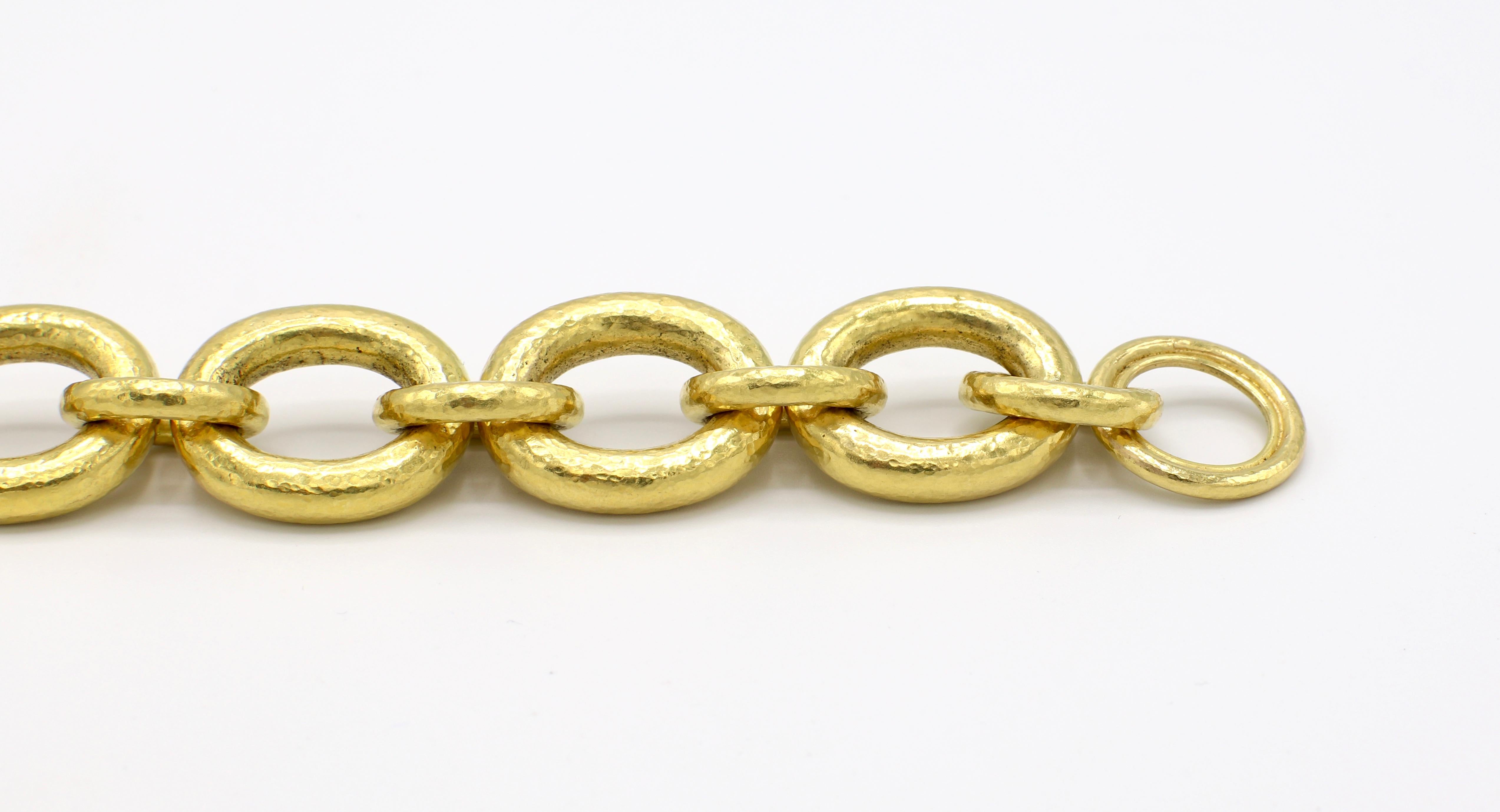 Elizabeth Locke Padova Heavy Oval Link 19 Karat Gold Bracelet In Excellent Condition In  Baltimore, MD