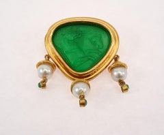 Elizabeth Locke Pendant/ Brooch with Prancing Horses