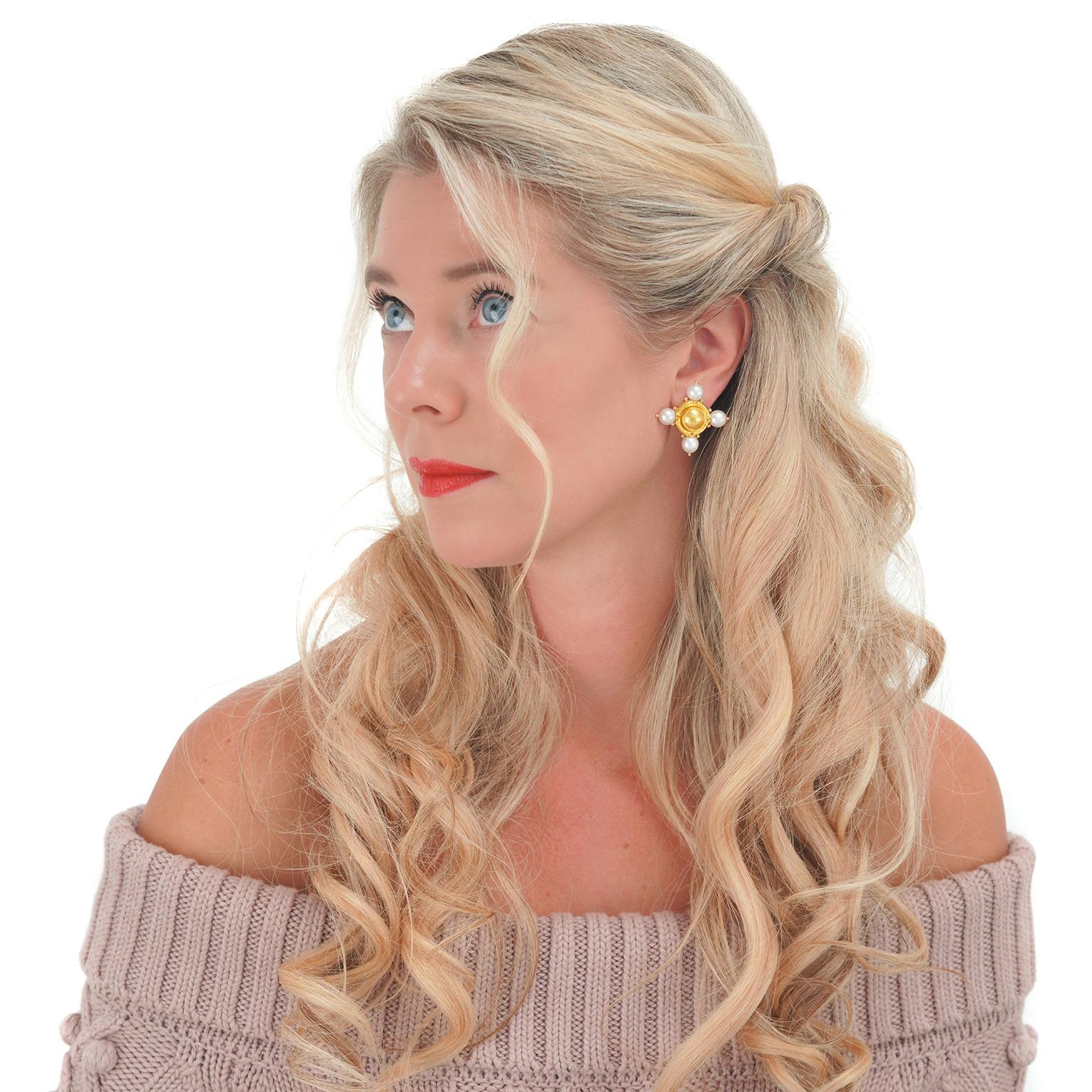 Women's Elizabeth Locke Renaissance Revival High Karat Earrings