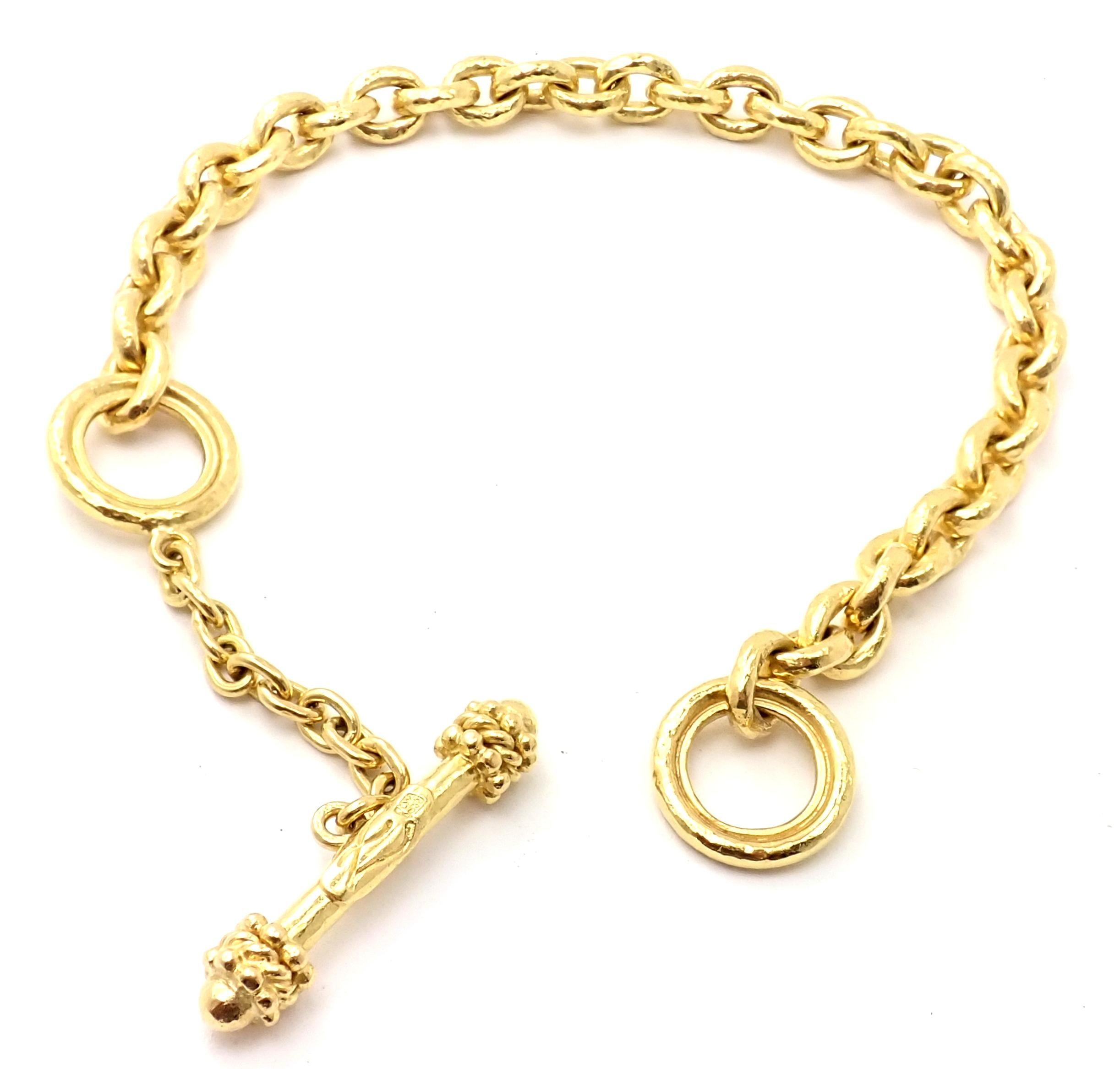 Elizabeth Locke Toggle Yellow Gold Link Bracelet 1