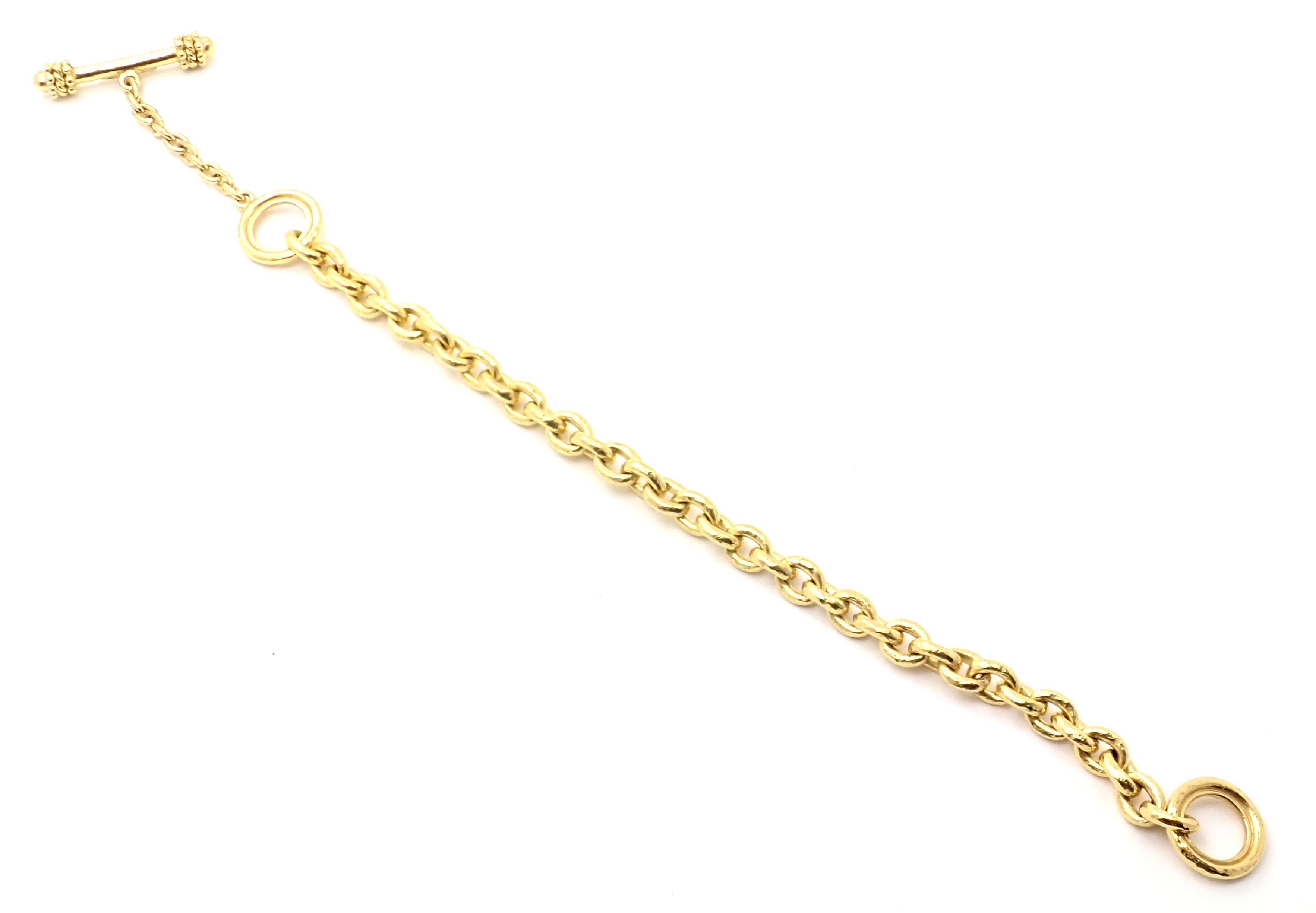 Elizabeth Locke Toggle Yellow Gold Link Bracelet 3