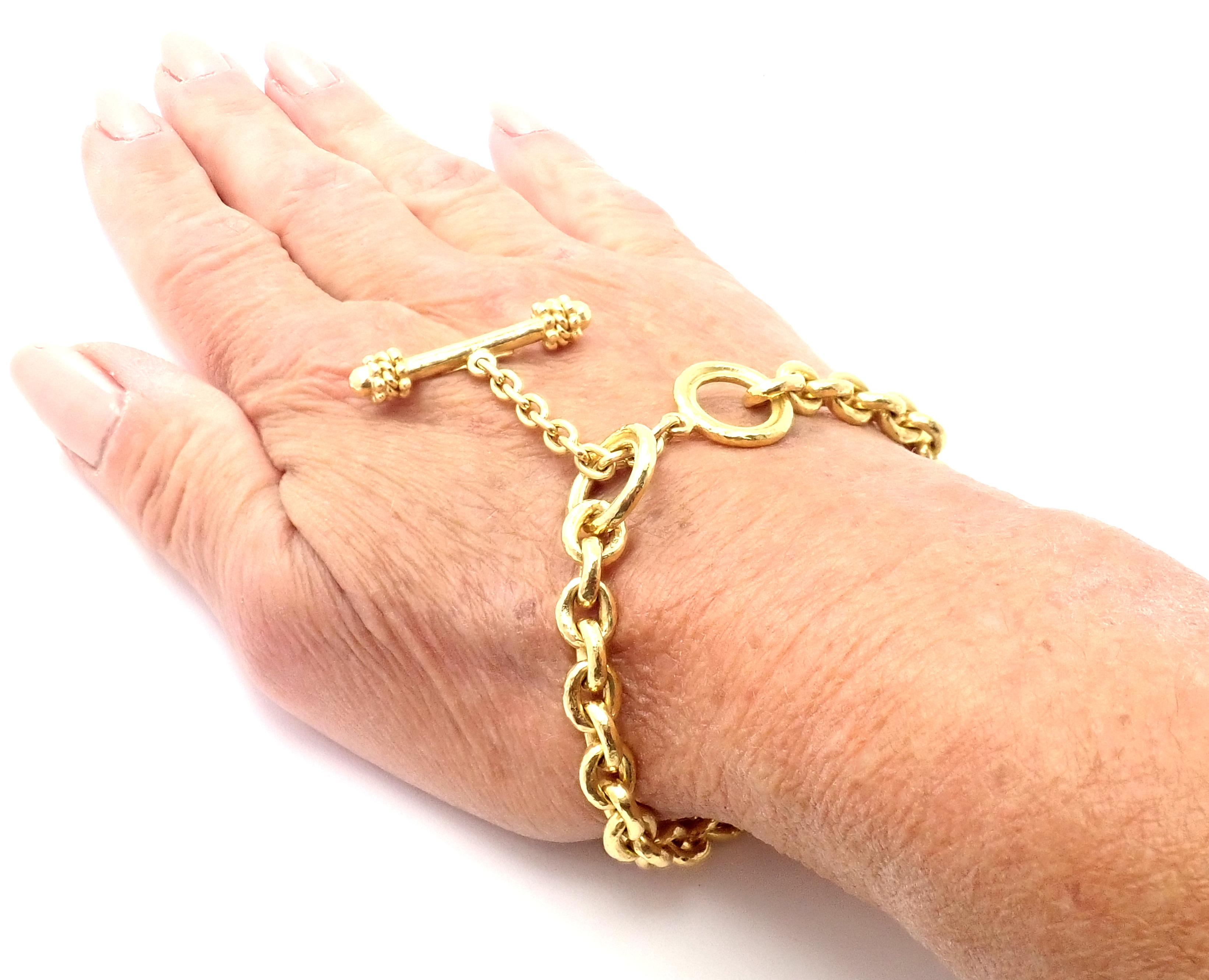 Elizabeth Locke Toggle Yellow Gold Link Bracelet 5