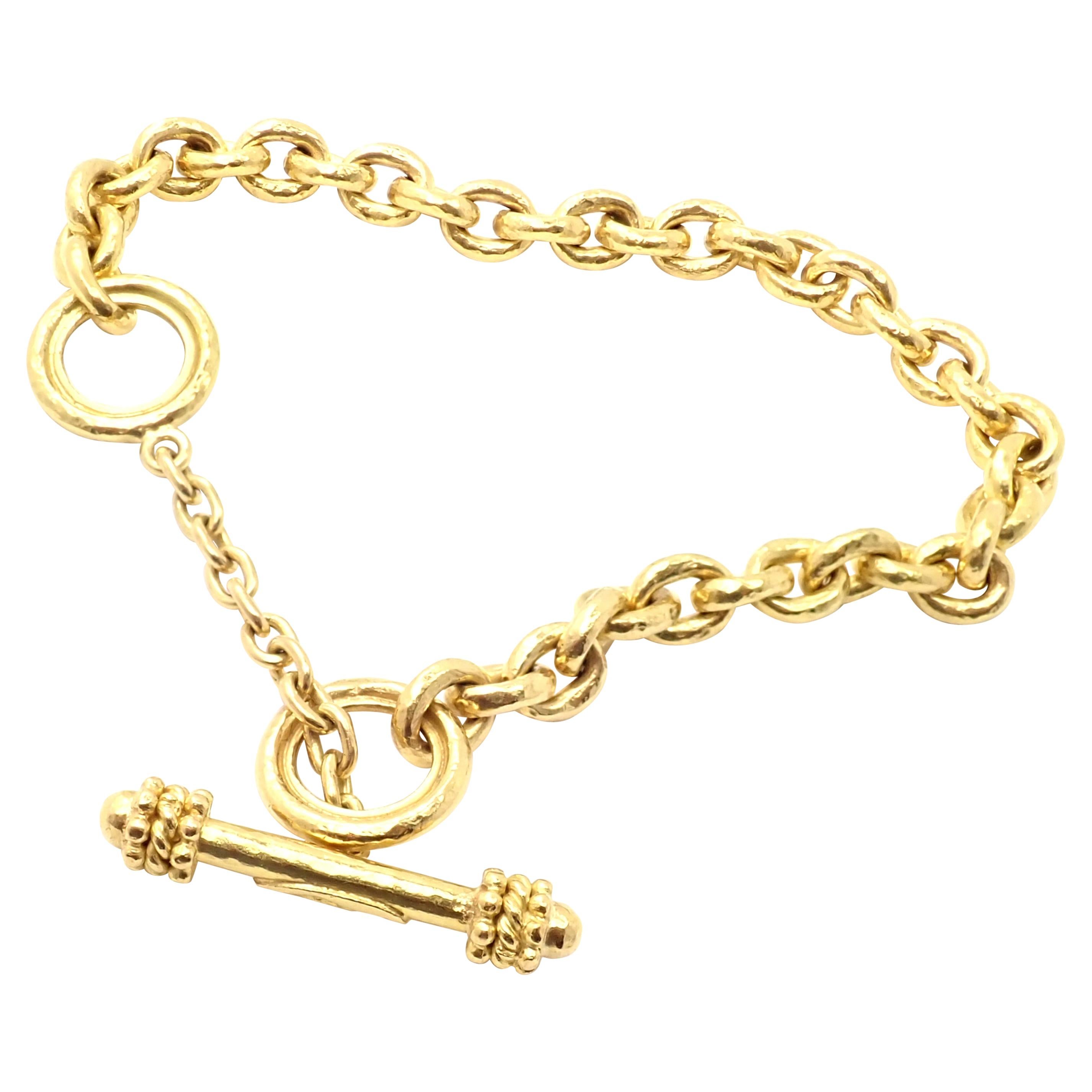 Elizabeth Locke Toggle Yellow Gold Link Bracelet