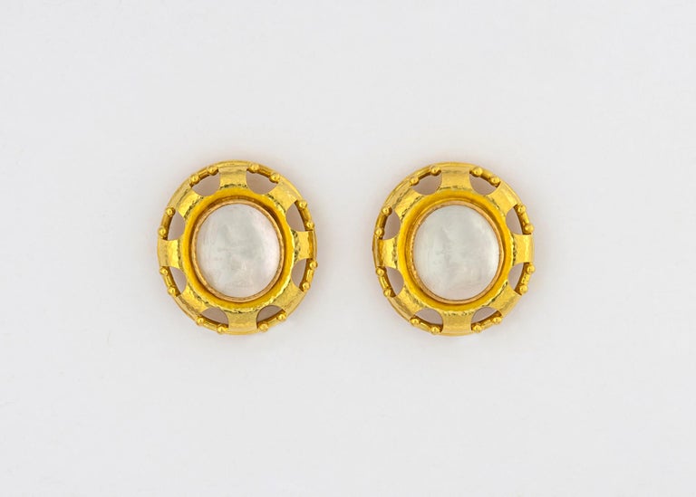 Contemporary Elizabeth Locke Venetian Intaglio Earrings For Sale