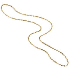 Elizabeth Locke Yellow Gold Hammered Link Necklace