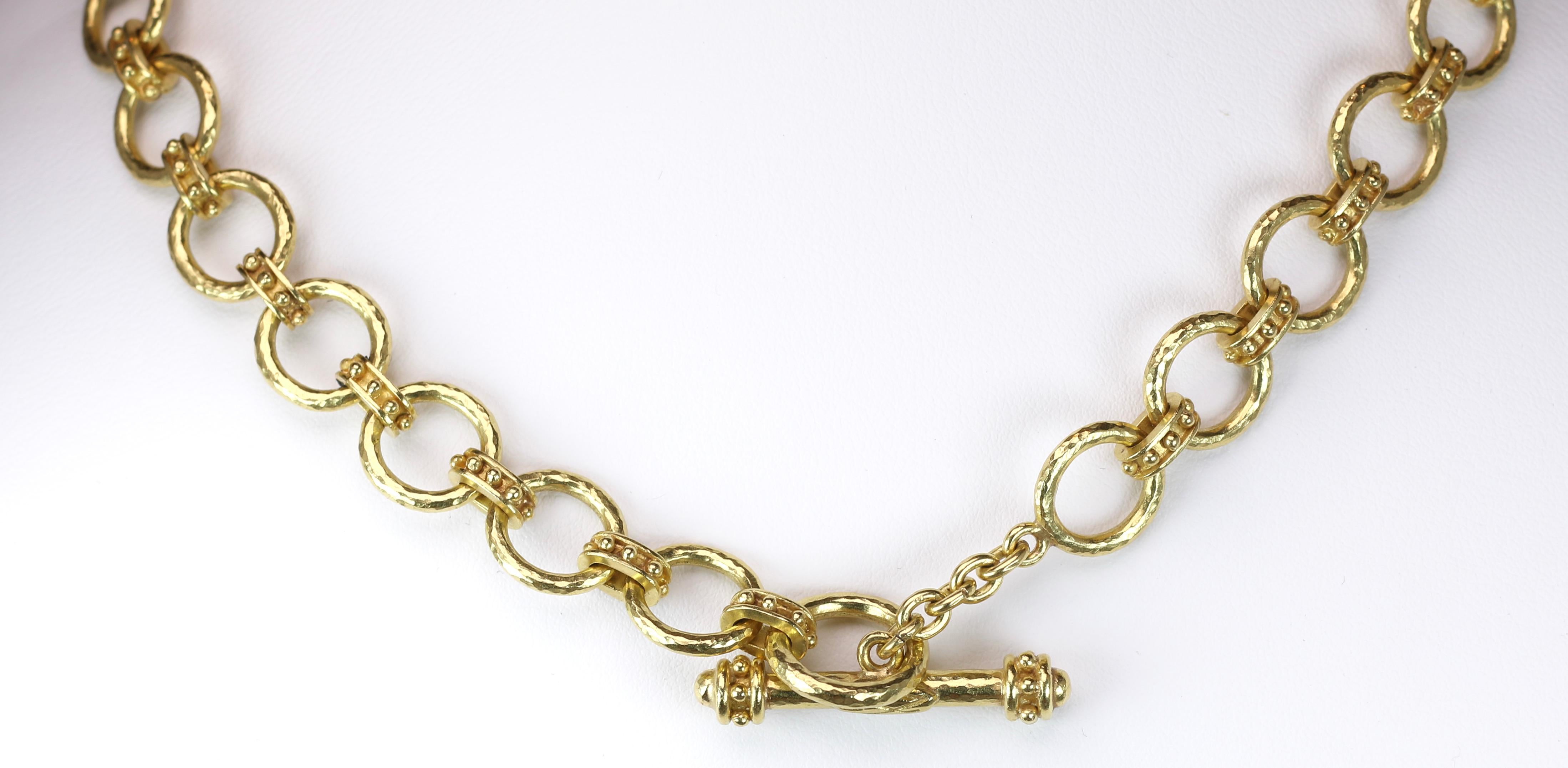 Modern Elizabeth Locke Yellow Gold Link Chain