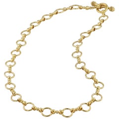 Elizabeth Locke Yellow Gold Toggle Necklace