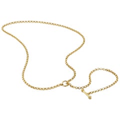 Elizabeth Locke Yellow Gold Toggle Necklace