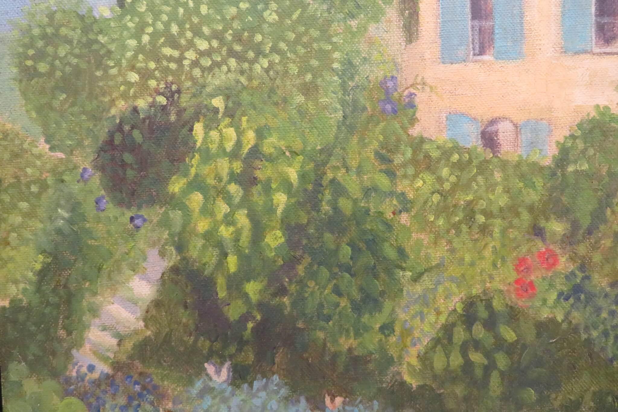 French IMPRESSIONIST Oil Painting GRASSE FRENCH RIVIERA Late 20th Century For Sale 1