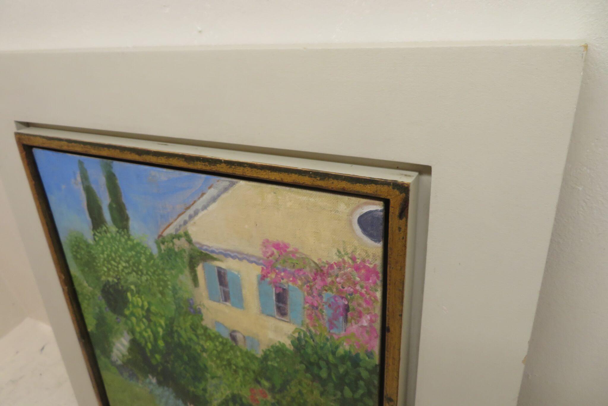 French IMPRESSIONIST Oil Painting GRASSE FRENCH RIVIERA Late 20th Century For Sale 3