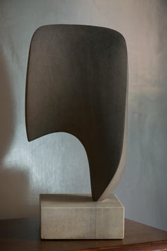Elizabeth Marie de Wee, Abstract Sculpture in Gray Concrete, Belgium, 1970