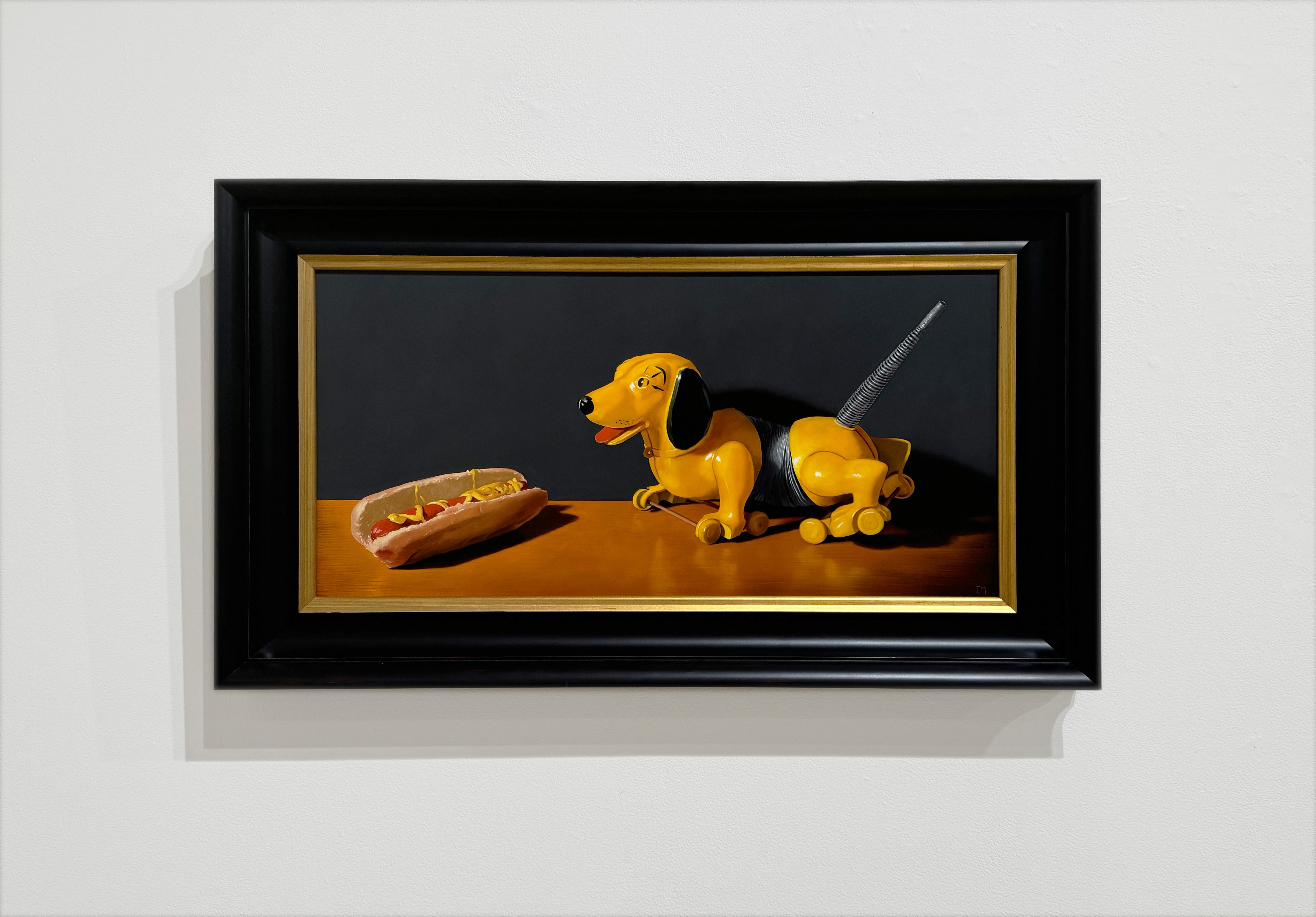 HOT DOG - Realismo / Humor / Juguetes / Juego de palabras sobre comida - Painting de Elizabeth McGhee
